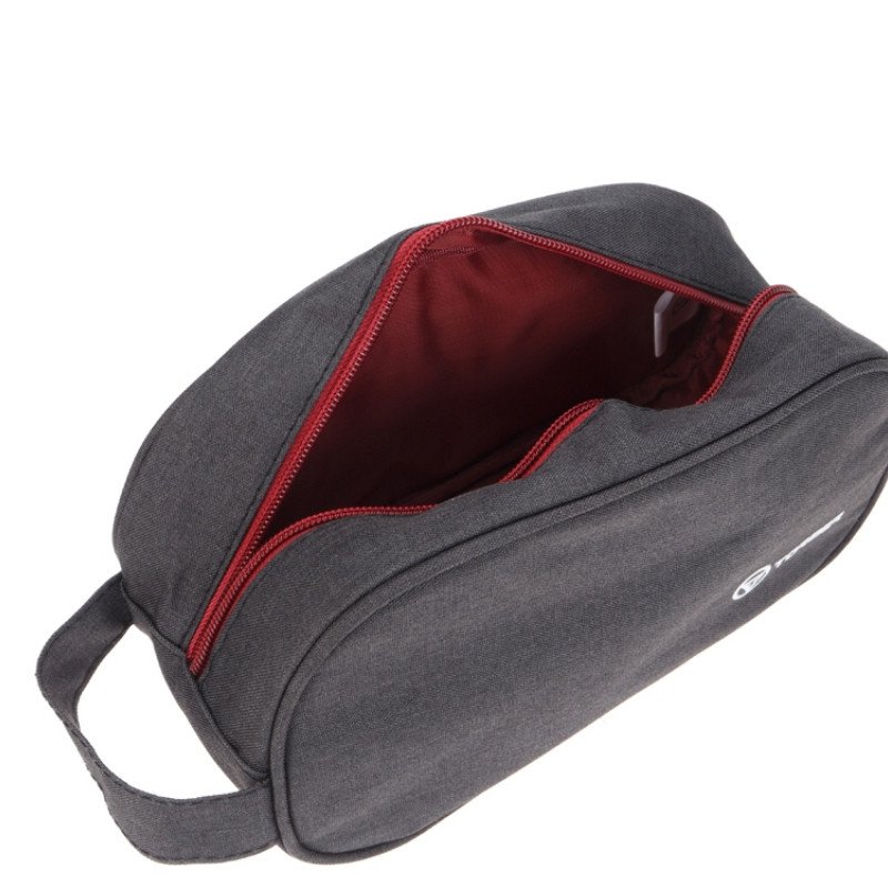 Несессер TORBER, дорожный, чёрный/бордовый, полиэстер 300D, 23 х 12 х 10 см