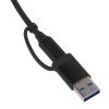 USB-хаб «Link» с коннектором 2-в-1 USB-C и USB-A, 2.0/3.0, черный
