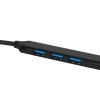 USB-хаб «Link» с коннектором 2-в-1 USB-C и USB-A, 2.0/3.0, черный