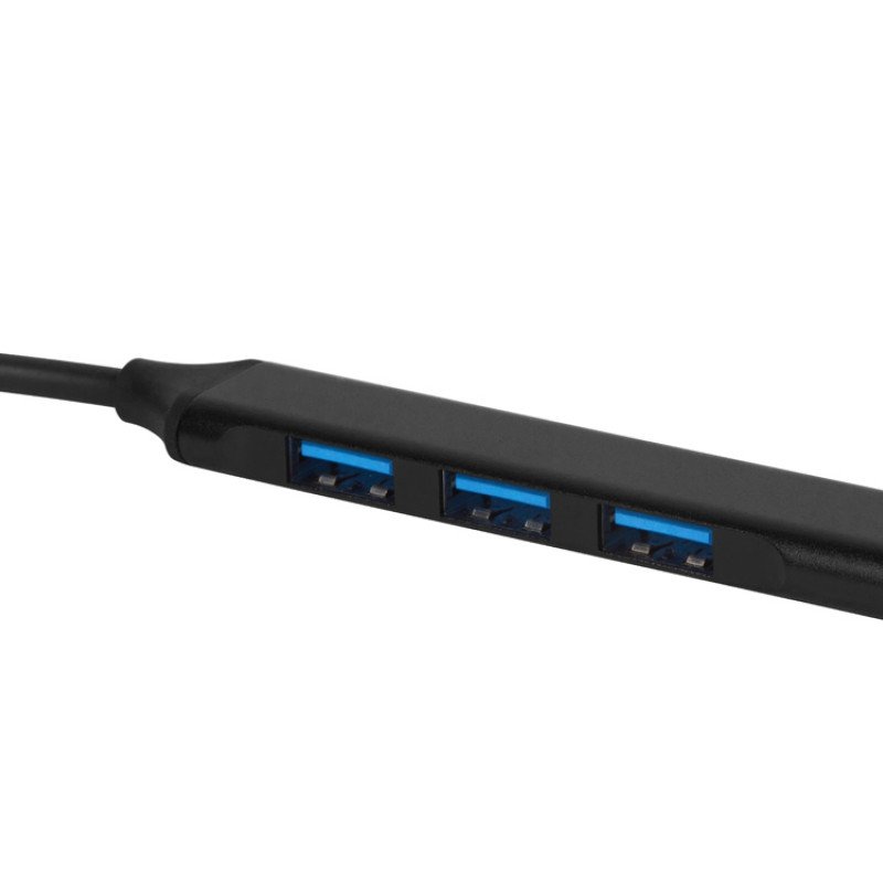 USB-хаб «Link» с коннектором 2-в-1 USB-C и USB-A, 2.0/3.0, черный