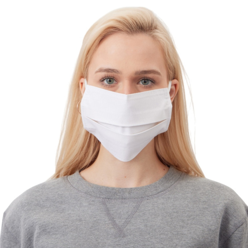 Маска для лица многоразовая из хлопка, белый
