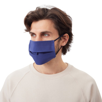 Маска для лица многоразовая из хлопка, синий