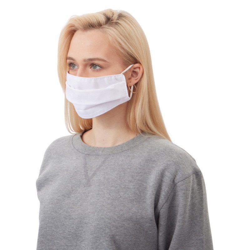 Маска для лица многоразовая для сублимации, размер M-L, белый