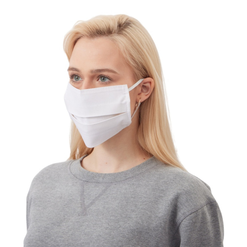 Маска для лица многоразовая из хлопка, белый