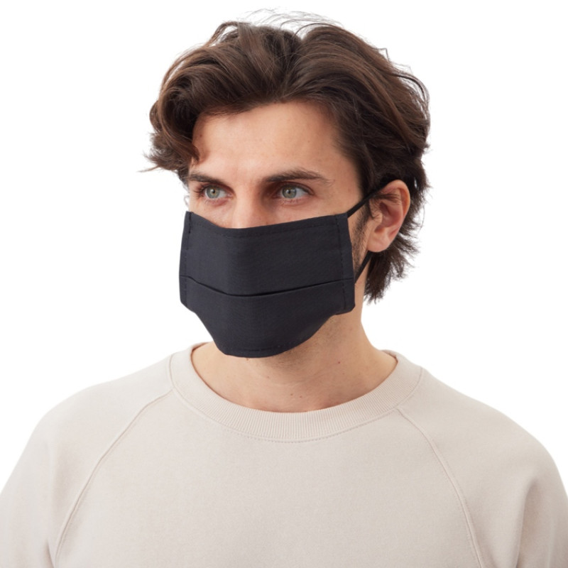 Маска для лица многоразовая из хлопка, черный Маска для лица многоразовая из хлопка, черный
