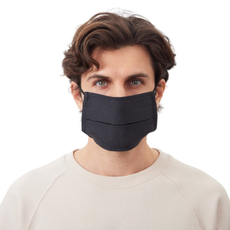 Маска для лица многоразовая из хлопка, черный Маска для лица многоразовая из хлопка, черный