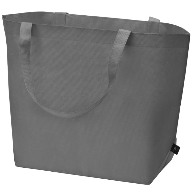 Сумка Reviver с донной складкой из нетканого переработанного материала RPET, серый