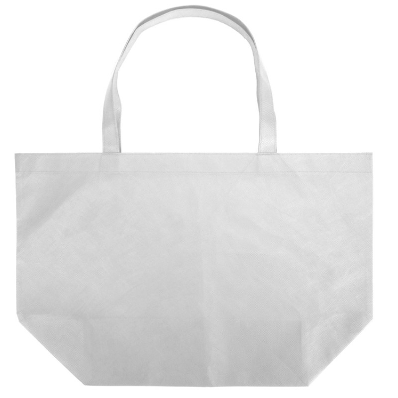 Сумка Reviver с донной складкой из нетканого переработанного материала RPET, белый