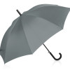 Зонт-трость Reviver с куполом из переработанного пластика, серый