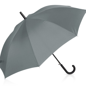 Зонт-трость Reviver с куполом из переработанного пластика, серый