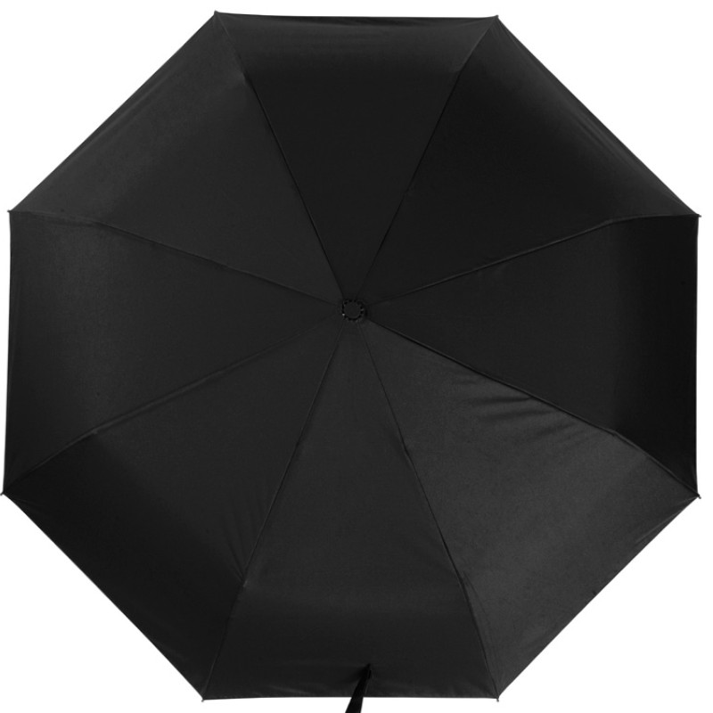 Зонт-автомат Lumet с куполом из переработанного пластика, черный (P)