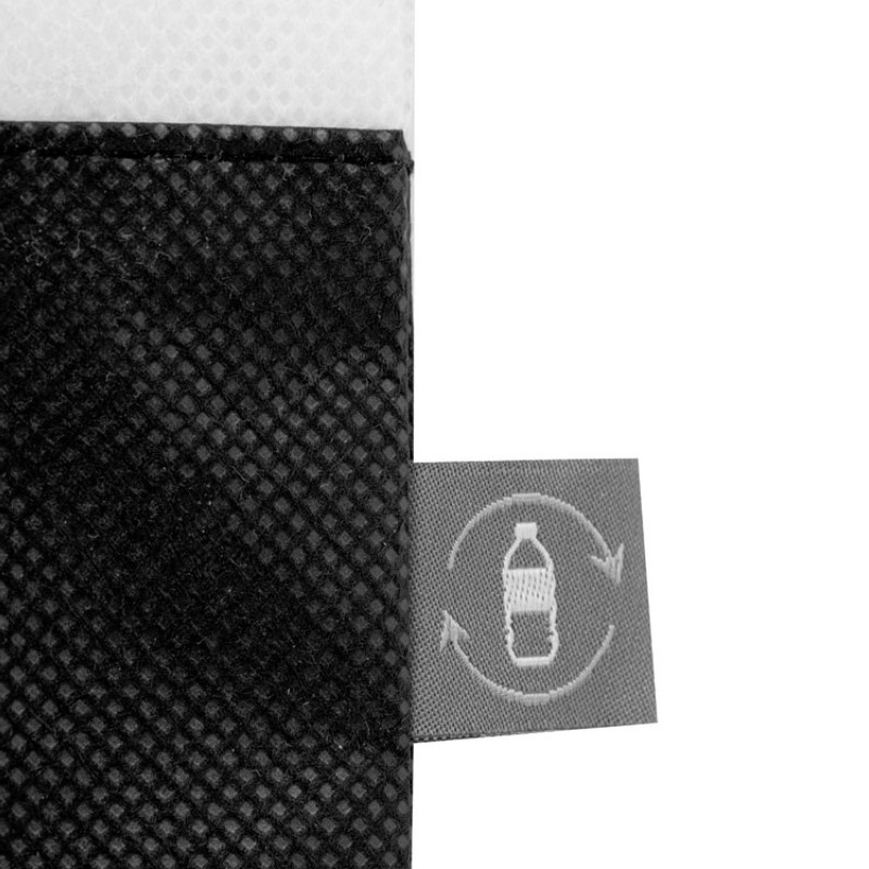 Сумка-шоппер двухцветная Revive из нетканого переработанного материала, черный (Р)