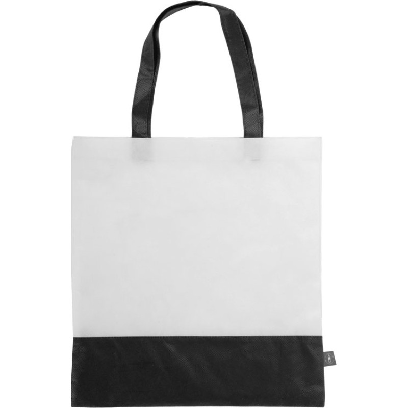 Сумка-шоппер двухцветная Revive из нетканого переработанного материала, черный (Р)