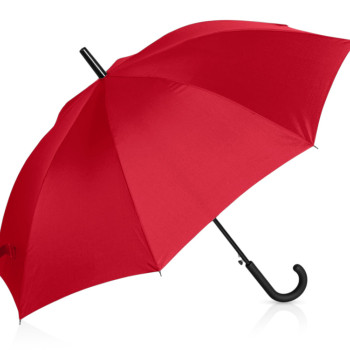 Зонт-трость Reviver с куполом из переработанного пластика, красный