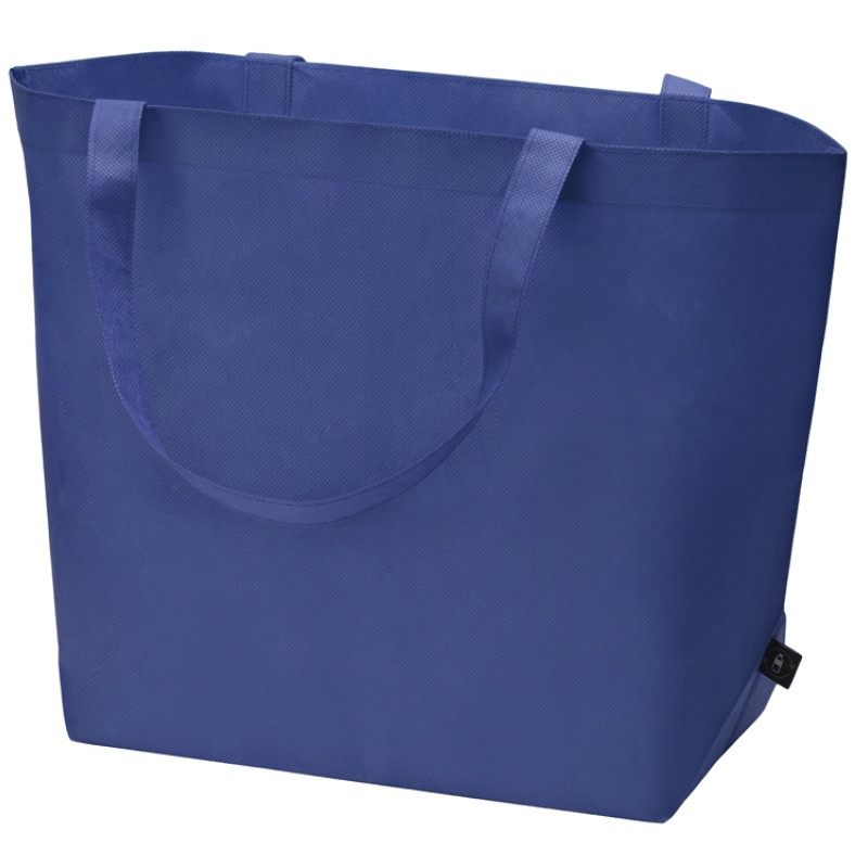 Сумка Reviver с донной складкой из нетканого переработанного материала RPET, синий