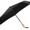 Зонт-автомат Lumet с куполом из переработанного пластика, черный (P)