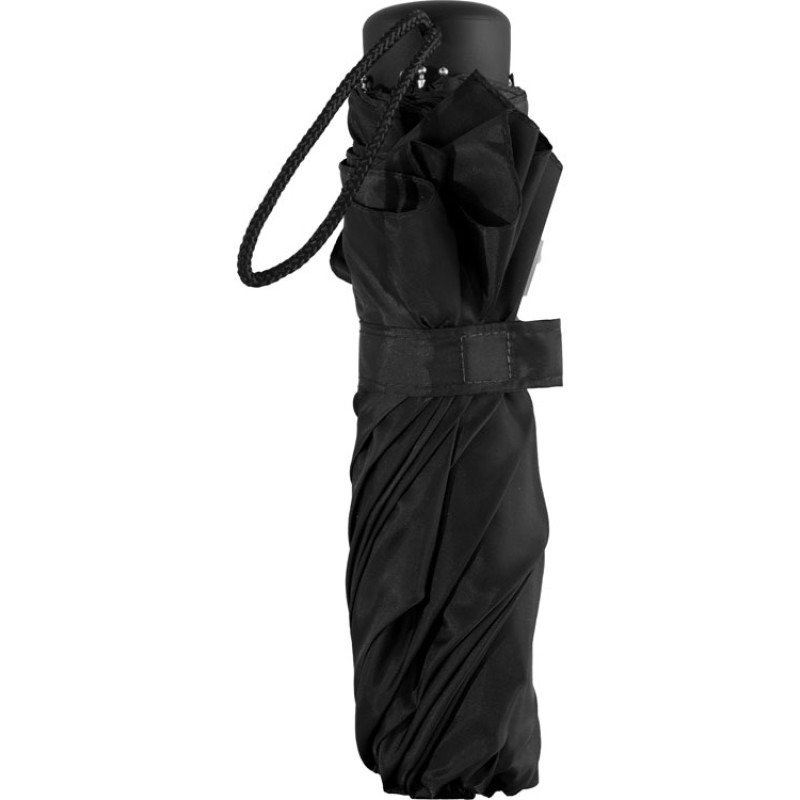 Зонт «Picau» из переработанного пластика в сумочке, черный