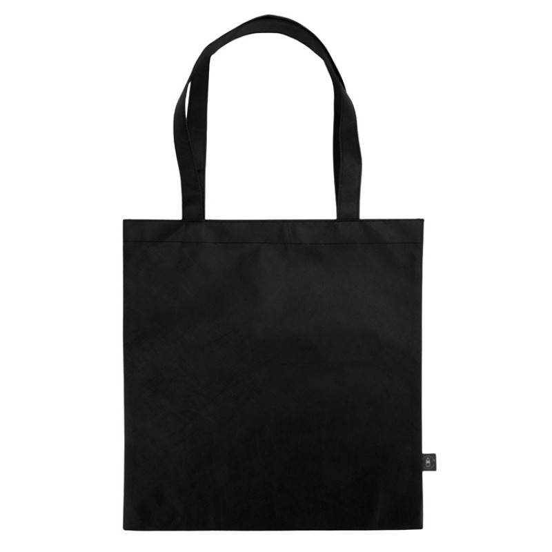 Сумка-шоппер Reviver из нетканого переработанного материала RPET, черный Сумка-шоппер Reviver из нетканого переработанного материала RPET, черный
