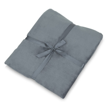 Плед флисовый Natty из переработанного пластика, серый