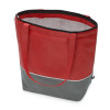 Сумка-холодильник Reviver с длинными ручками из нетканого переработанного материала RPET, красный/серый