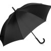 Зонт-трость Reviver с куполом из переработанного пластика, черный