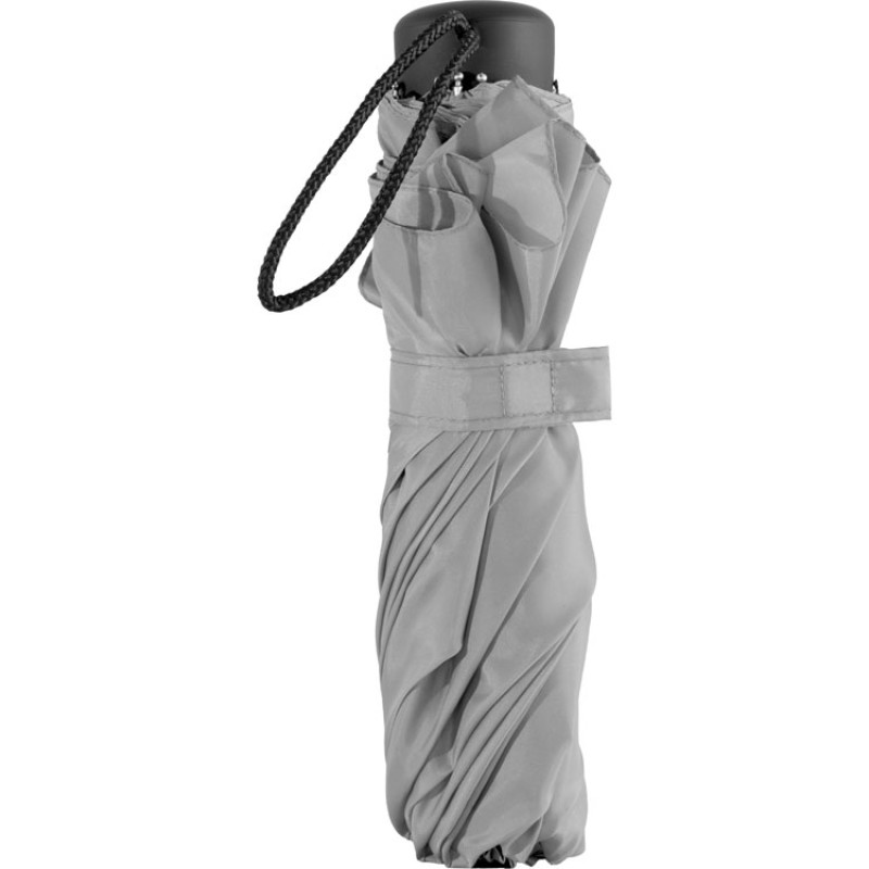 Зонт «Picau» из переработанного пластика в сумочке, серый