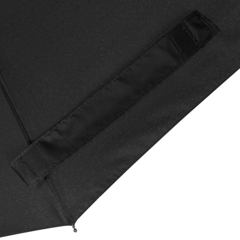 Зонт-автомат Lumet с куполом из переработанного пластика, черный (P)