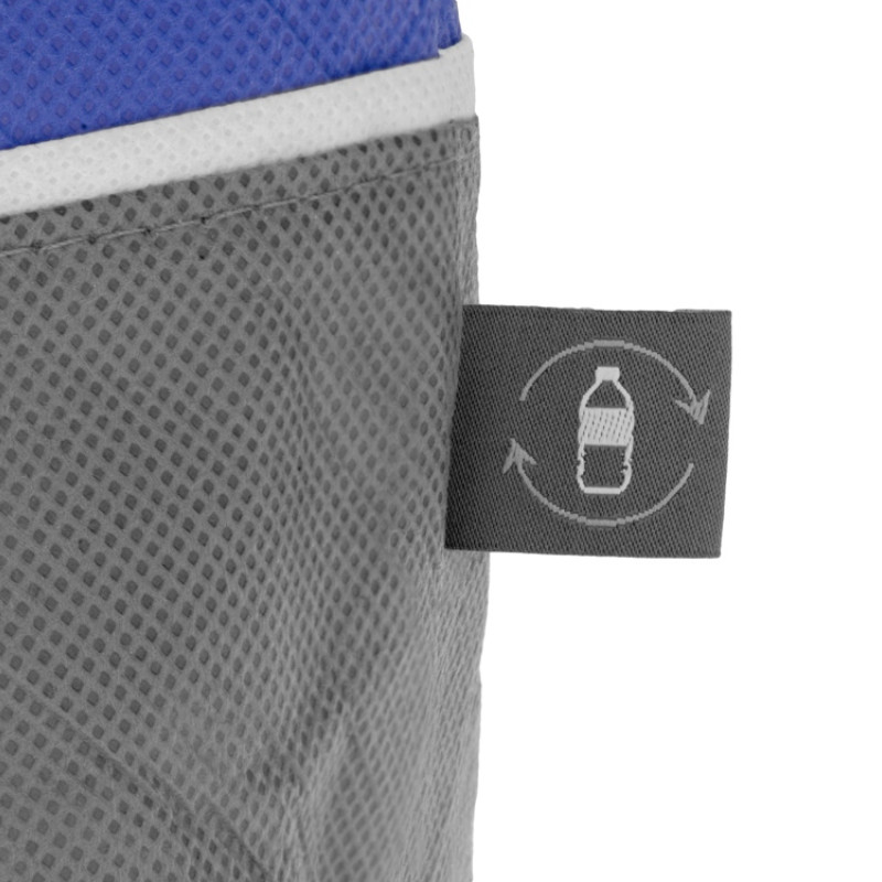 Сумка-холодильник Reviver с длинными ручками из нетканого переработанного материала RPET, синий/серый