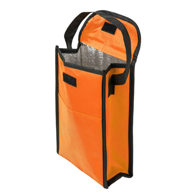 Сумка-холодильник Reviver на липучке из нетканого переработанного материала, оранжевый