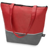 Сумка-холодильник Reviver с длинными ручками из нетканого переработанного материала RPET, красный/серый