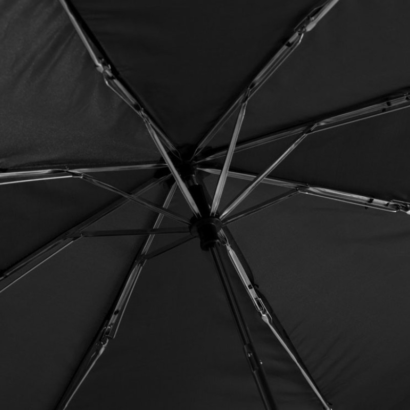 Зонт «Picau» из переработанного пластика в сумочке, черный