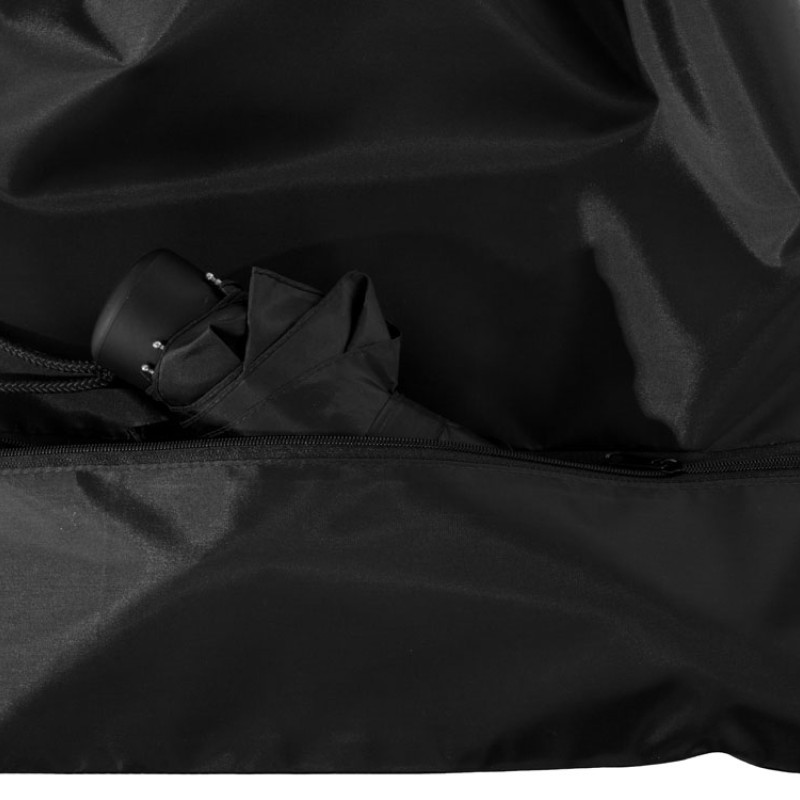 Зонт «Picau» из переработанного пластика в сумочке, черный