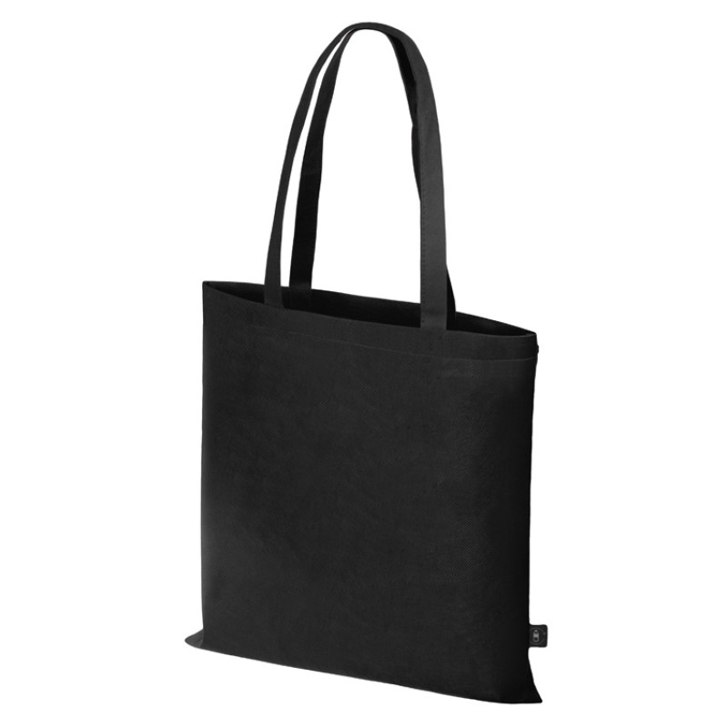 Сумка-шоппер Reviver из нетканого переработанного материала RPET, черный Сумка-шоппер Reviver из нетканого переработанного материала RPET, черный