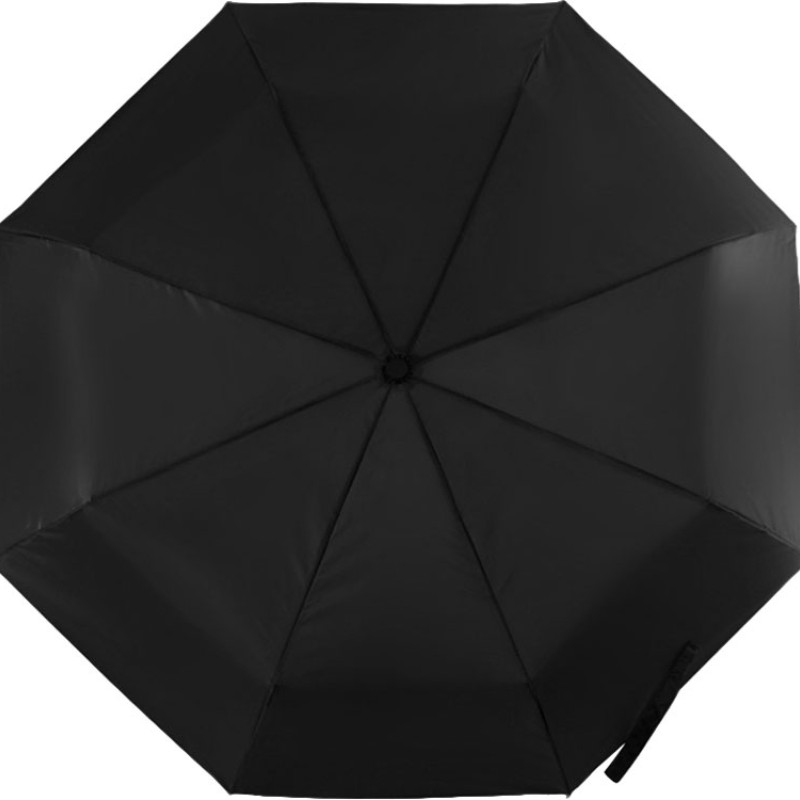 Зонт «Picau» из переработанного пластика в сумочке, черный