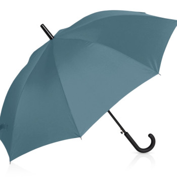 Зонт-трость Reviver с куполом из переработанного пластика, антрацит