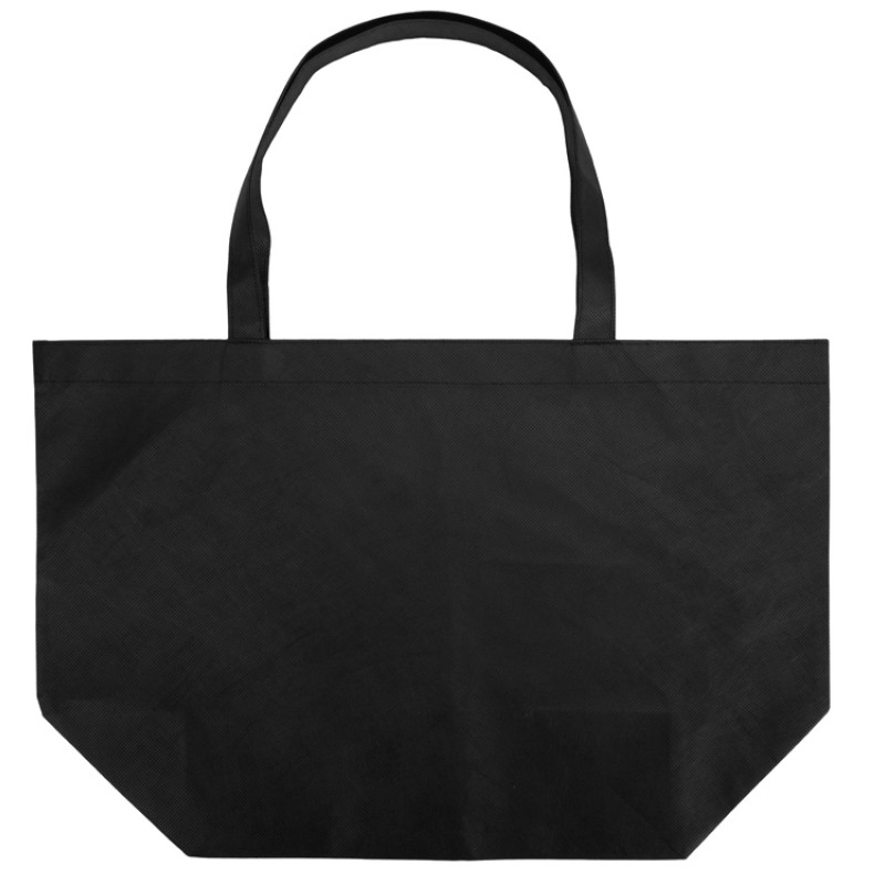 Сумка Reviver с донной складкой из нетканого переработанного материала RPET, черный