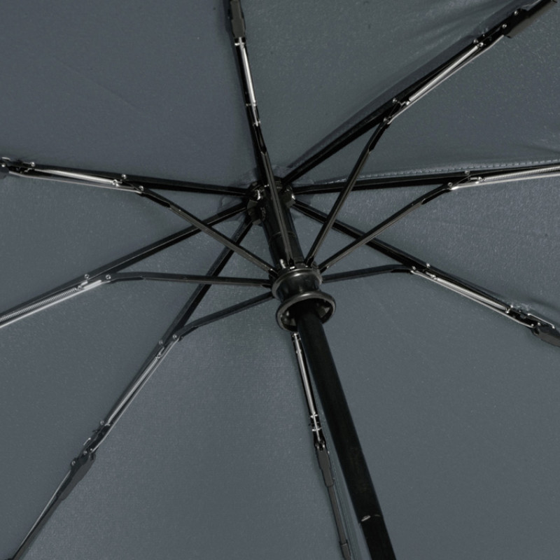 Зонт-автомат Lumet с куполом из переработанного пластика, серый (P)