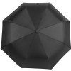 Зонт-полуавтомат Roof с куполом из переработанного пластика, черный