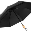 Зонт-автомат Lumet с куполом из переработанного пластика, черный (P)