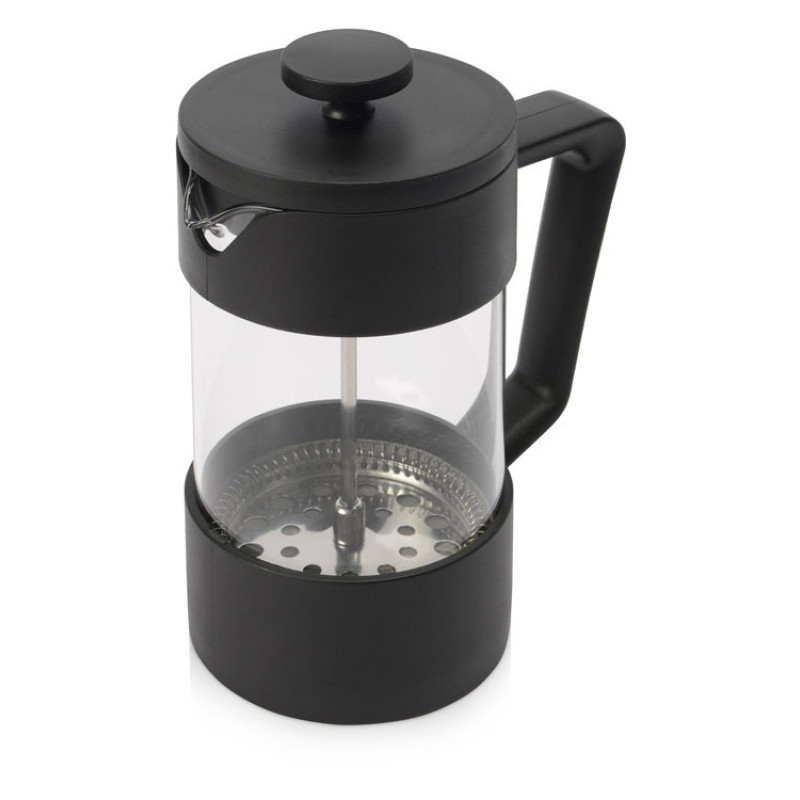 Подарочный набор с кофе, кружкой и френч-прессом "Бодрое утро", черный Подарочный набор с кофе, кружкой и френч-прессом "Бодрое утро", черный