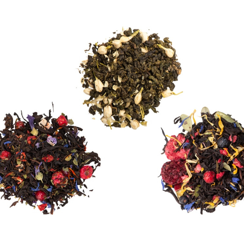 Набор подарочный с тремя видами чая "Bouquet" (два черных чая, зеленый чай)