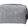 Косметичка из РПЕТ фетра с ручкой "Felt", серый с черным
