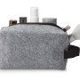 Косметичка из РПЕТ фетра с ручкой "Felt", серый с черным