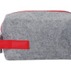Органайзер для электроники и проводов "Felt" из RPET-фетра с ручкой, серый с красным