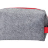 Органайзер для электроники и проводов "Felt" из RPET-фетра с ручкой, серый с красным