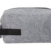 Косметичка из РПЕТ фетра с ручкой "Felt", серый с черным
