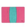 Обложка для паспорта Valerie Concept PSC9, бирюзовый/фуксия