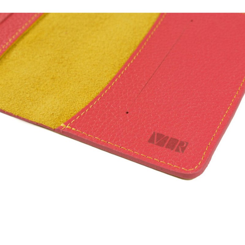 Обложка для паспорта Valerie Concept PSC11, желтый/красный