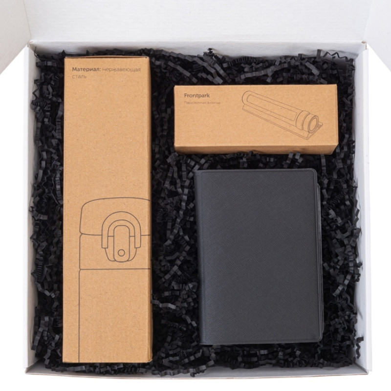 Подарочный набор «Premier» с термокружкой, парковочной визиткой и обложкой для документов