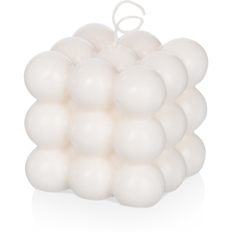 Подарочный набор с солью для ванны и свечой, белый Подарочный набор с солью для ванны и свечой, белый